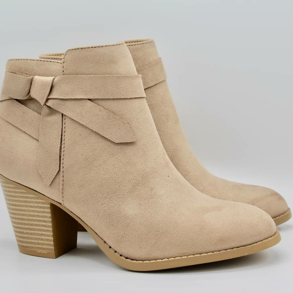 Vegan Suede Ankle Bootie
